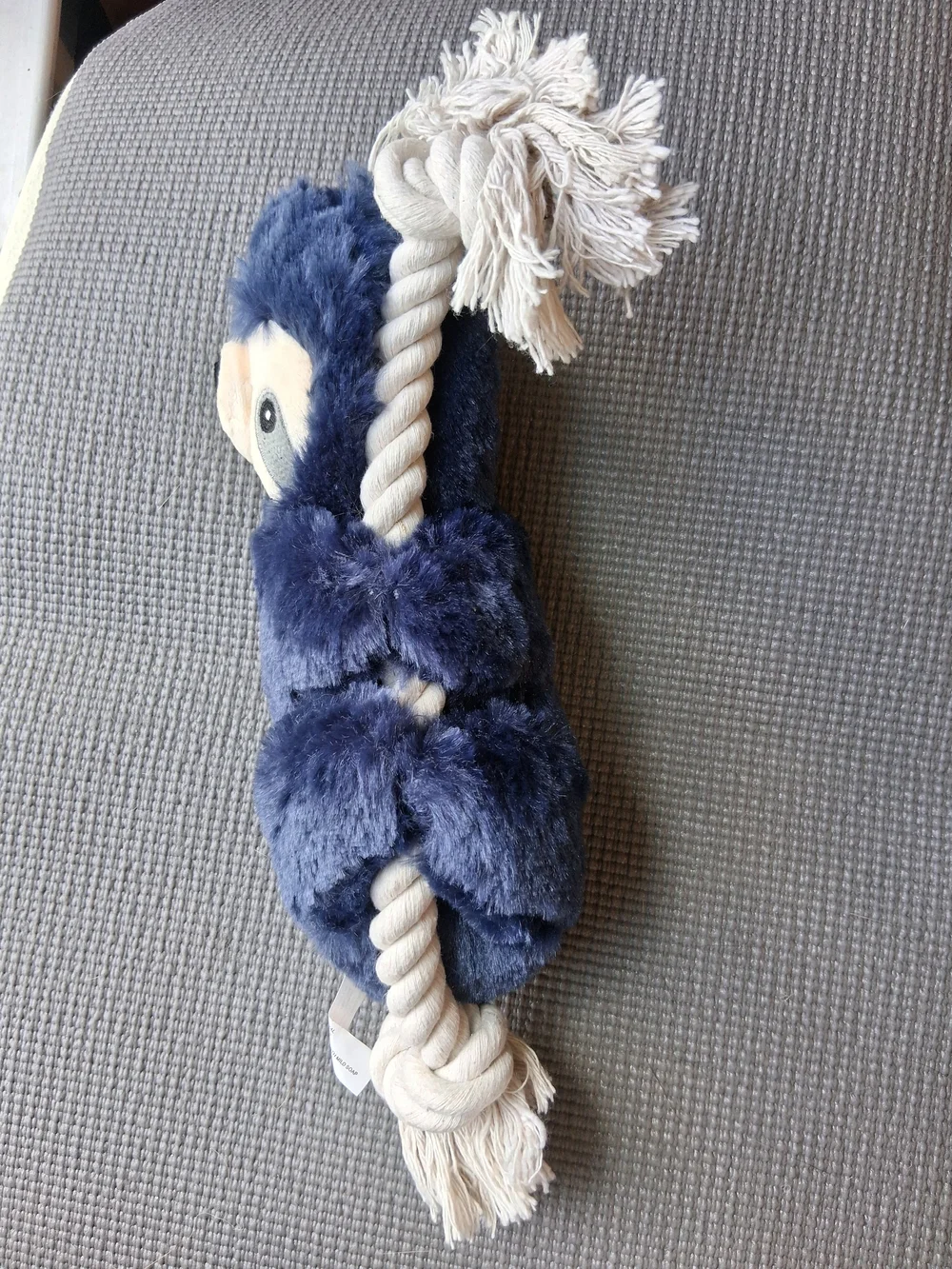 New Plush Sloth Rope Dog Toy- Deep Blue